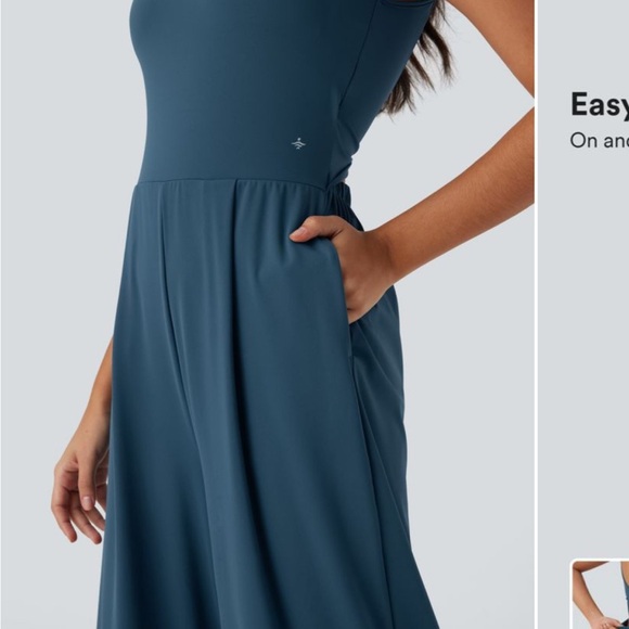 NWT Halara SoftlyZero Airy Double Straps Cool Touch Jumpsuit-Easy Peezy Edition - Picture 5 of 13